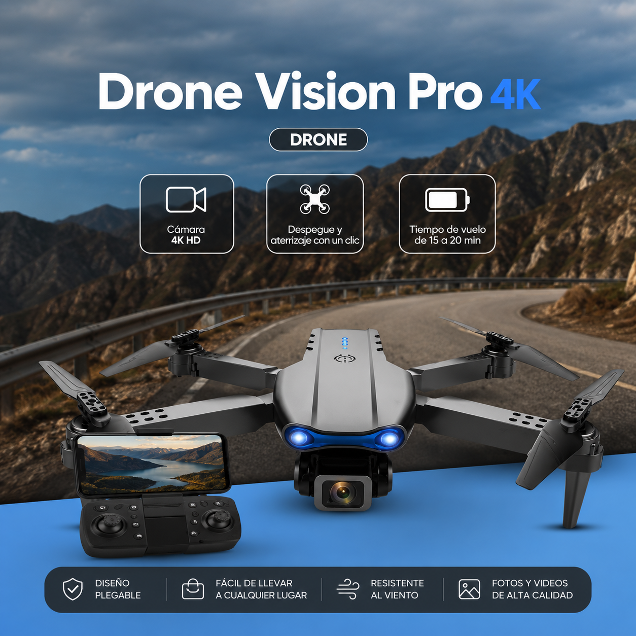 Drone Visión Pro - Doble Cámara 4K