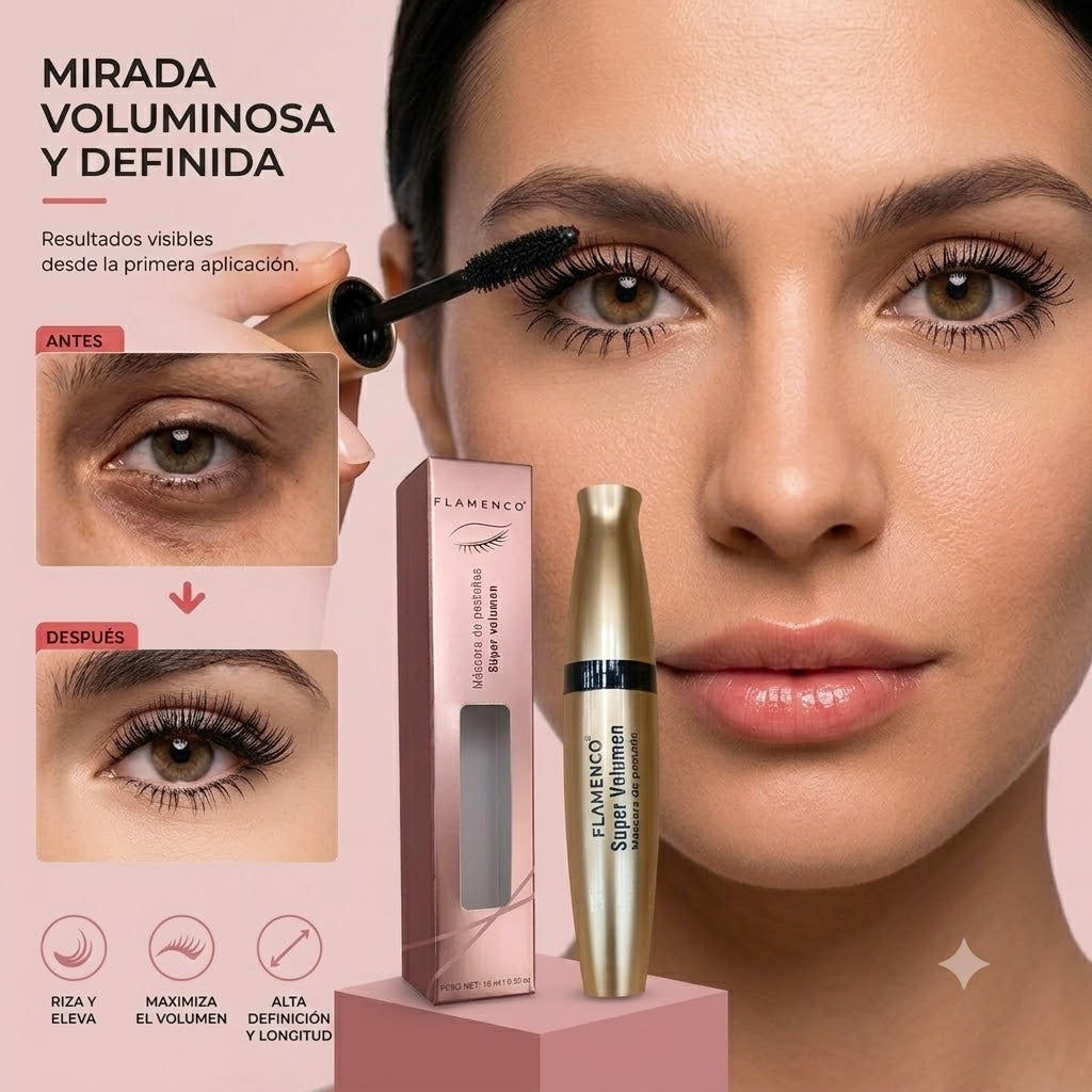 "2x1" Máscara Waterproof de Pestañas - Ultra Volumen.