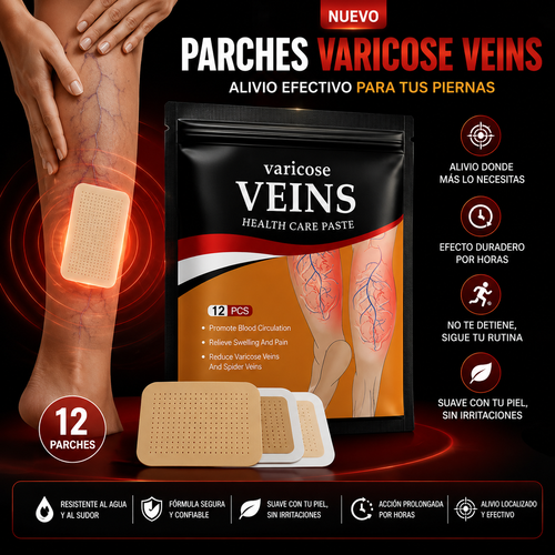 Alivia Tus Várices - Pack Parches Naturales x48 Premium