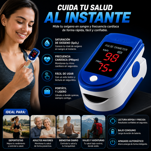Oximetro de Pulso - Mide tu Salud en Segundos!