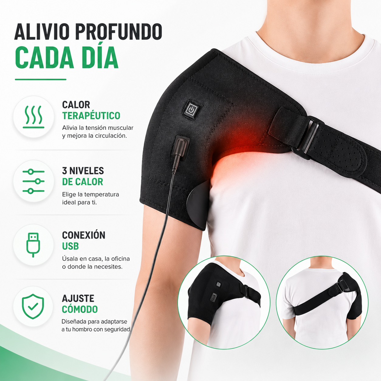 Alivia Tu Dolor de Hombros - Hombrera Termica Premium®.